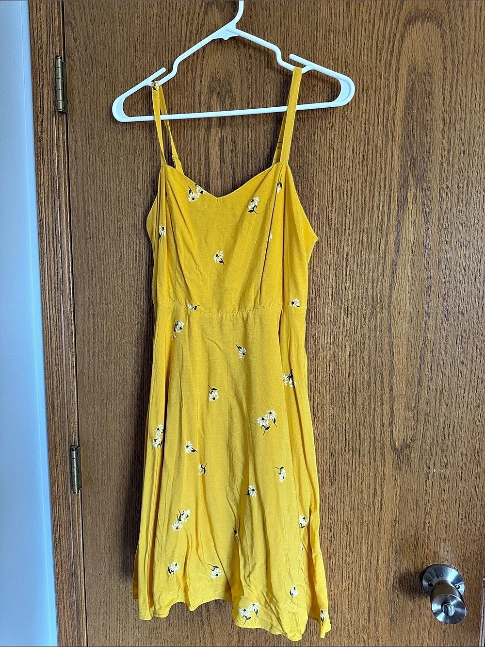 Old Navy Fit & Flare Floral Cami Dress Floral Midi Dress in Yellow Size Small